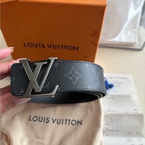 Louis Vuitton Black Leather Belt